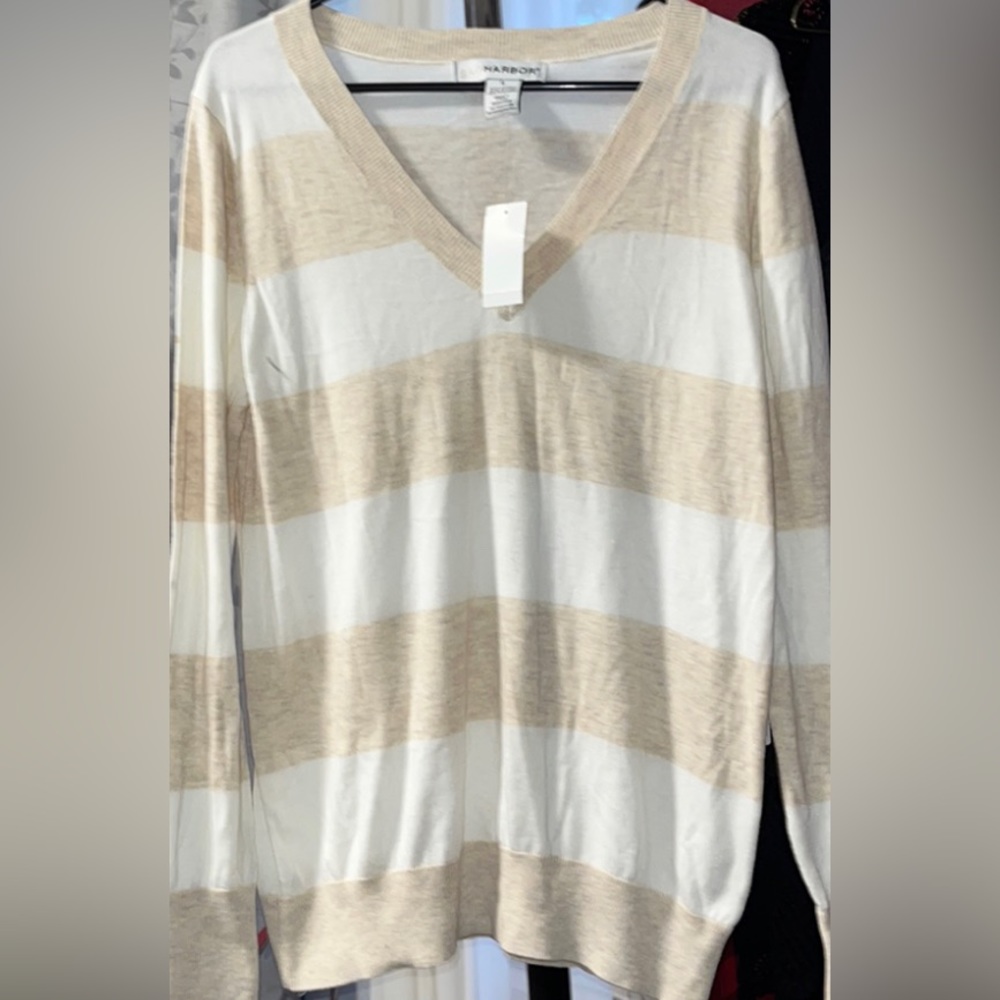 NWT Sag Harbor V neck sweater